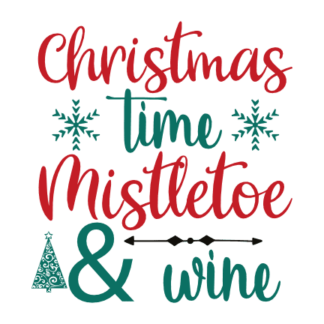 christmas-time-mistletoe-and-wine-holiday-free-svg-file-SvgHeart.Com