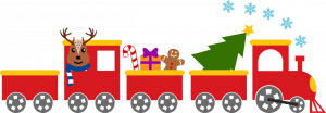christmas train, holiday free svg file - SVG Heart