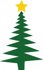 christmas tree with star, decoration free svg file - SVG Heart