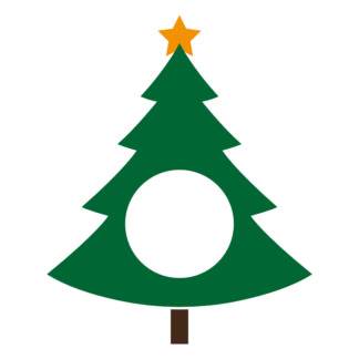 christmas-tree-with-star-monogram-decoration-free-svg-file-SvgHeart.Com