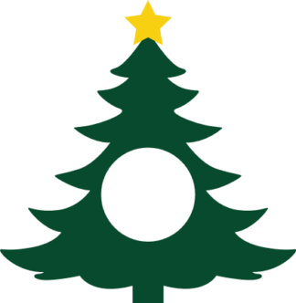 christmas-tree-with-star-monogram-frame-decoration-free-svg-file-SvgHeart.Com