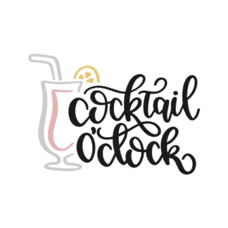 cocktail-oclock-summer-time-free-svg-file-SvgHeart.Com