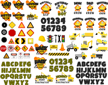 construction-bundle-road-sign-alphabet-vehicles-free-svg-file-SvgHeart.Com