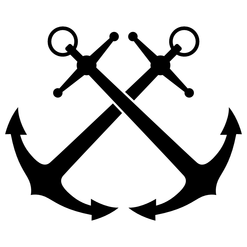 anchor with rope silhouette