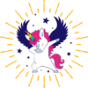 dabbing-unicorn-with-wings-birthday-free-svg-file-SvgHeart.Com