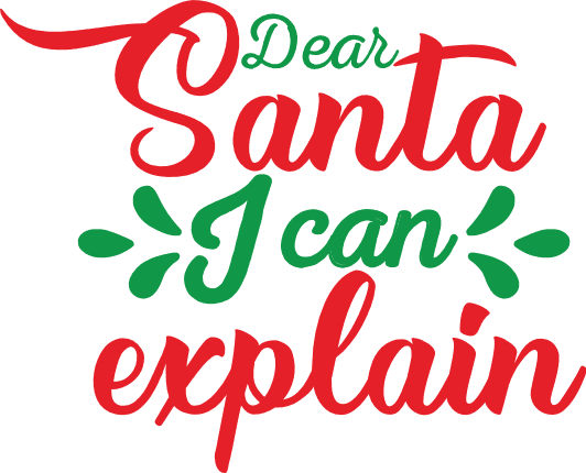 dear santa i can explain, funny, christmas free svg file - SVG Heart