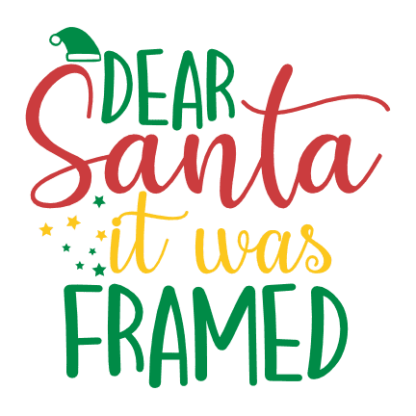 dear santa it was framed, christmas free svg file - SVG Heart