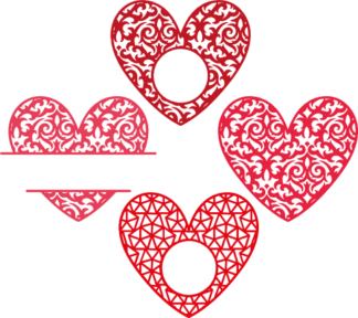 decorated-heart-monogram-frame-bundle-free-svg-file-SvgHeart.Com