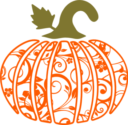 decorative-pumpkin-with-leaves-autumn-fall-free-svg-file-SvgHeart.Com