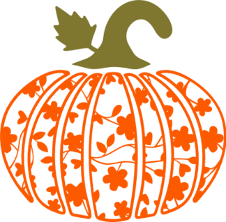 decorative-pumpkin-with-leaves-halloween-free-svg-file-SvgHeart.Com
