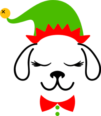 dog-elf-with-hat-christmas-free-svg-file-SvgHeart.Com