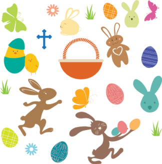 easter-elements-bundle-bunnies-basket-rabbits-eggs-free-svg-file-SvgHeart.Com