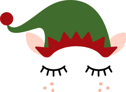 elf-face-with-lashes-christmas-free-svg-file-SvgHeart.Com