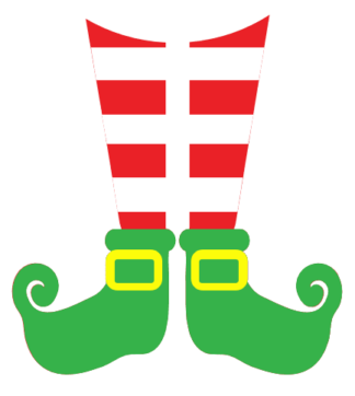 Elf Leg Monogram, Christmas Free Svg File - SVG Heart