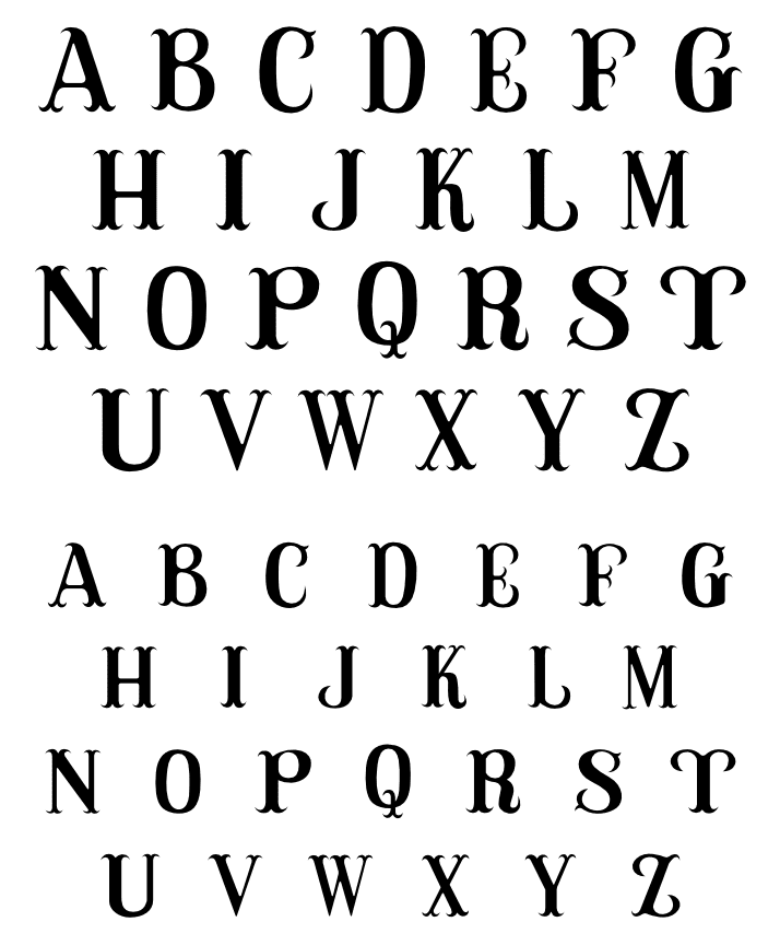 fonts alphabet letters
