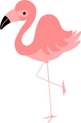 flamingo standing on one leg, clipart, summer free svg file - SVG Heart
