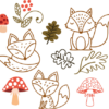 fox-leaves-toadstool-mushrooms-nature-bundle-free-svg-file-SvgHeart.Com