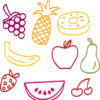 fruits-bundle-grapes-pineapple-banana-free-svg-file-SvgHeart.Com