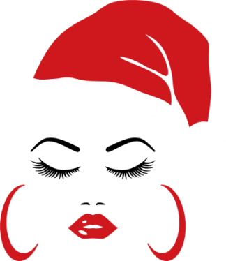 girl-face-with-santa-hat-christmas-free-svg-file-SvgHeart.Com