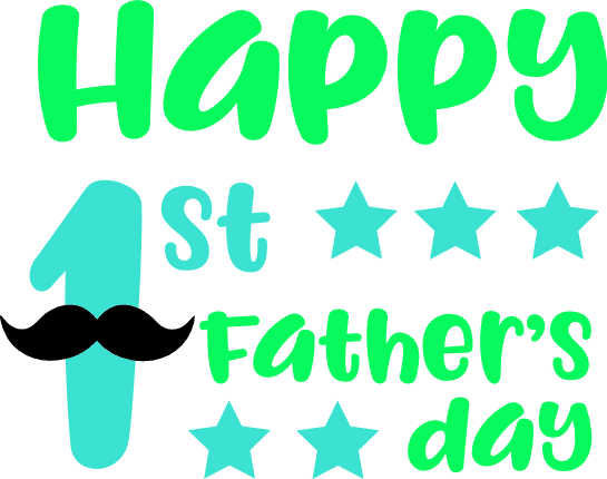 Happy 1st Fathers Day Baby Free Svg File Svg Heart
