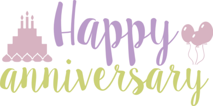 happy-anniversary-sign-with-cake-and-balloons-free-svg-file-SvgHeart.Com