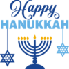 happy hanukkah, menorah, Star of David free svg file - SVG Heart