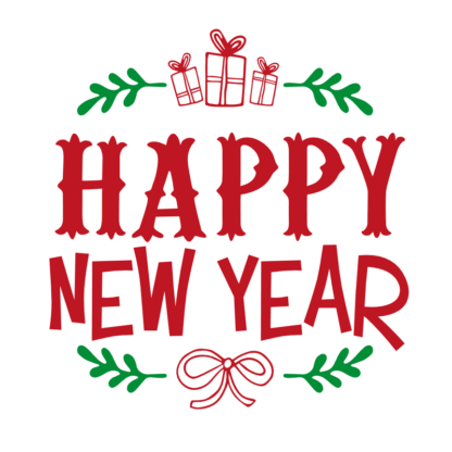 Happy New Year, Holiday Free Svg File - SVG Heart