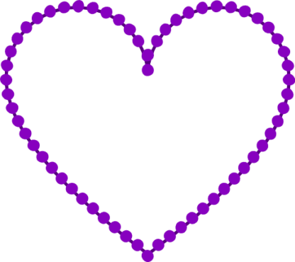 heart shape beads, decorative free svg file - SVG Heart