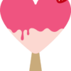 heart-shape-strawberry-ice-cream-dripping-summer-free-svg-file-SvgHeart.Com