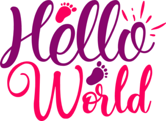 hello-world-new-born-baby-free-svg-file-SvgHeart.Com