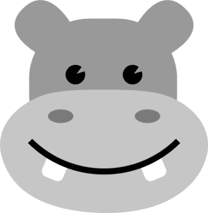 hippopotamus head, cute hippo free svg file - SVG Heart