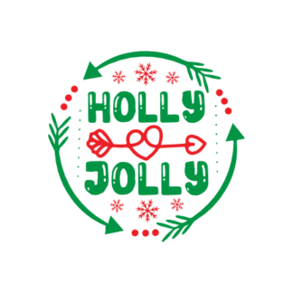 holly-jolly-christmas-free-svg-file-SvgHeart.Com