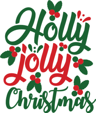 holly-jolly-christmas-holly-leaves-holiday-free-svg-file-SvgHeart.Com