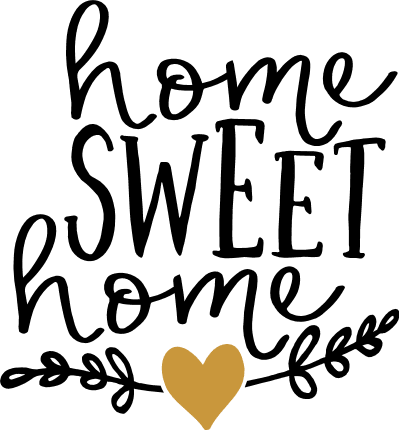 home sweet home, decorative, welcome sign free svg file - SVG Heart