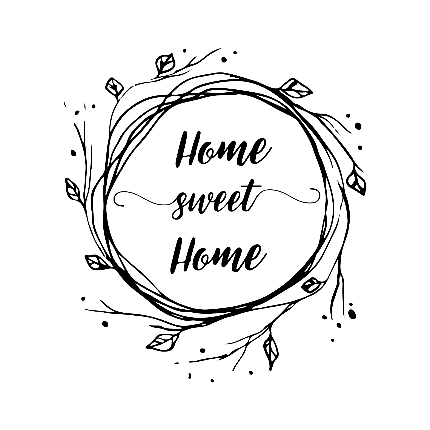 home sweet home in floral circle, welcome sign, decor free svg file ...