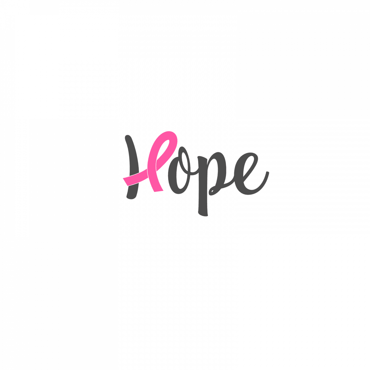 Hope, Cancer Awareness Ribbon Free Svg File - SVG Heart