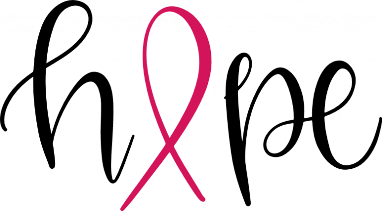 hope, ribbon, cancer awareness free svg file - SVG Heart