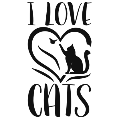 I Love Cats, Kitty Lovers Free Svg File - SVG Heart