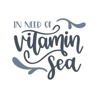 in need of vitamin sea, funny beach free svg file - SVG Heart