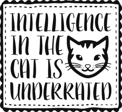 intelligence-in-the-cat-is-underrated-in-frame-cat-lover-free-svg-file-SvgHeart.Com