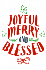 Joyful merry And Blessed, Christmas Free Svg File - SVG Heart