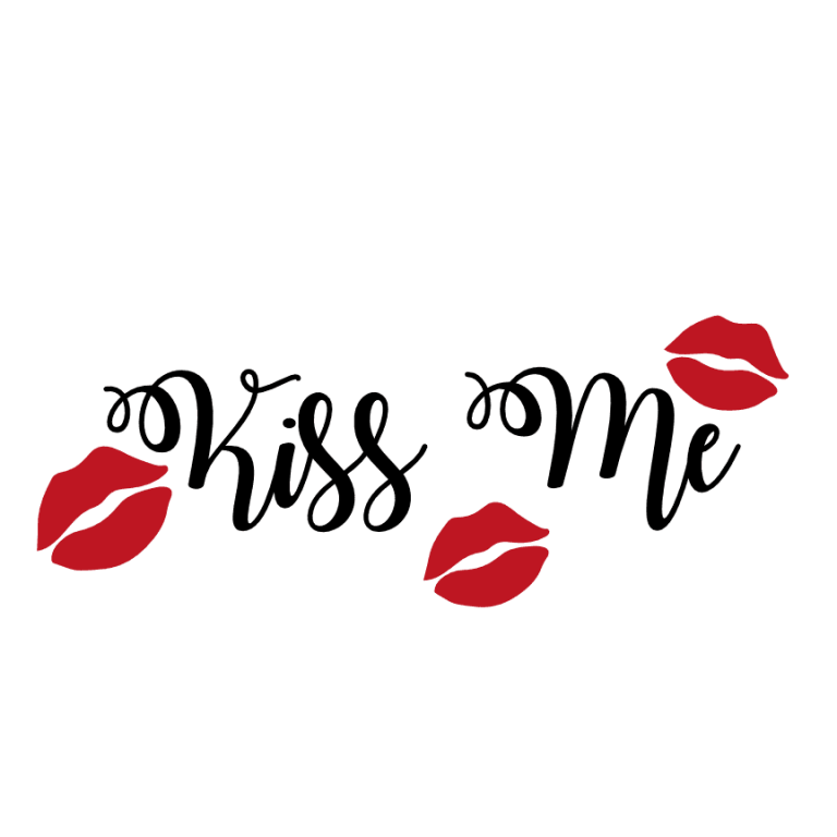 Kiss Me, Valentine's Day, lips Free Svg File - SVG Heart