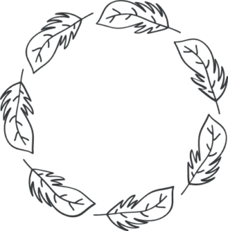 leaves-circle-monogram-frame-free-svg-file-SvgHeart.Com