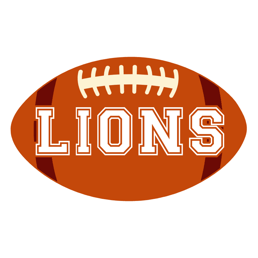 Lions, Football Ball, Sport Free Svg File - SVG Heart