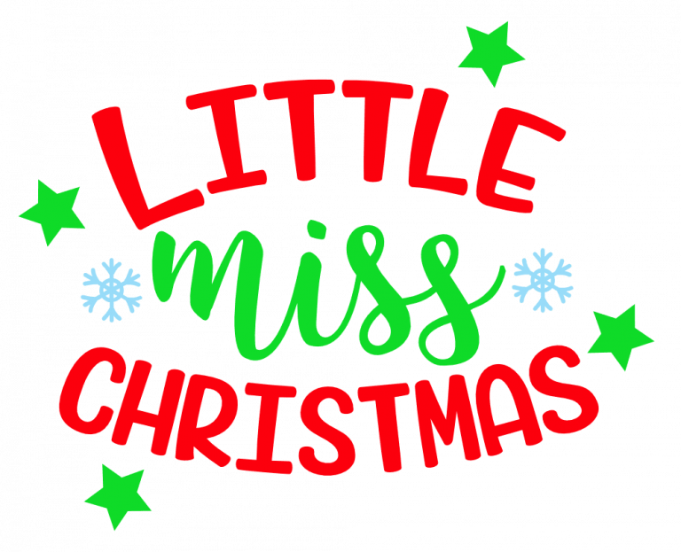 Little Miss Christmas, Holiday Free Svg File - SVG Heart