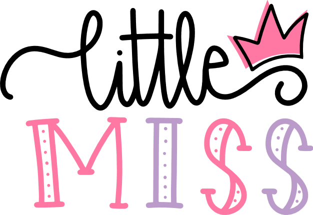 little miss, crown, baby girl free svg file - SVG Heart