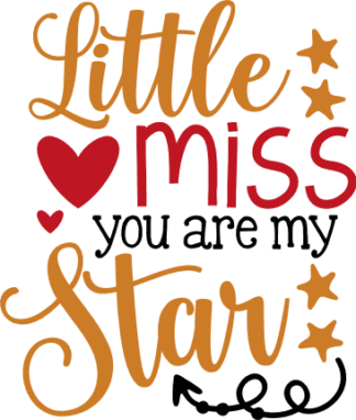 little-miss-you-are-my-star-baby-free-svg-file-SvgHeart.Com