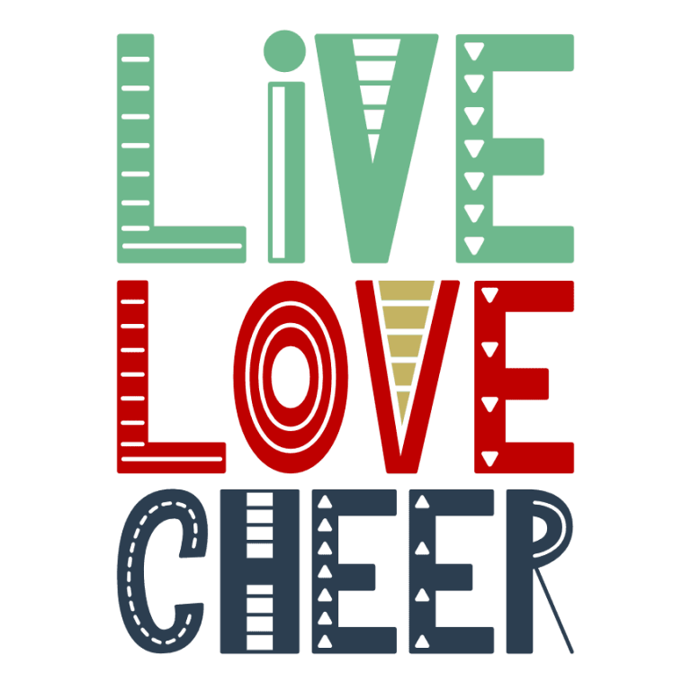 Live Love Cheer Cheerleading Free Svg File Svg Heart 9190