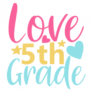 Love 5th Grade, Elementary School Free Svg File - SVG Heart