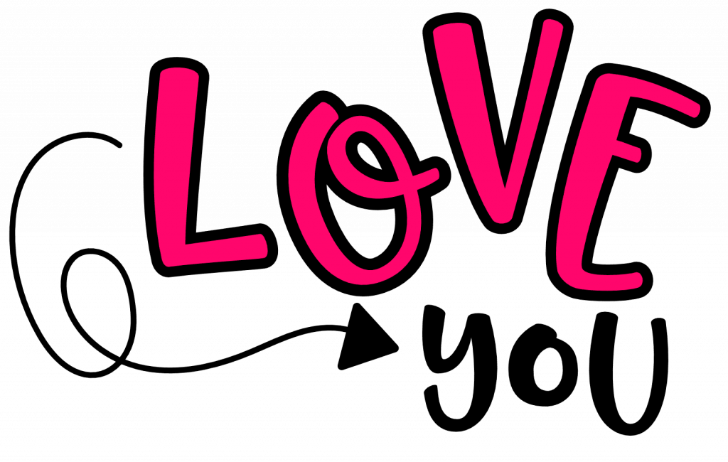 Love You Sign Free Svg File SVG Heart